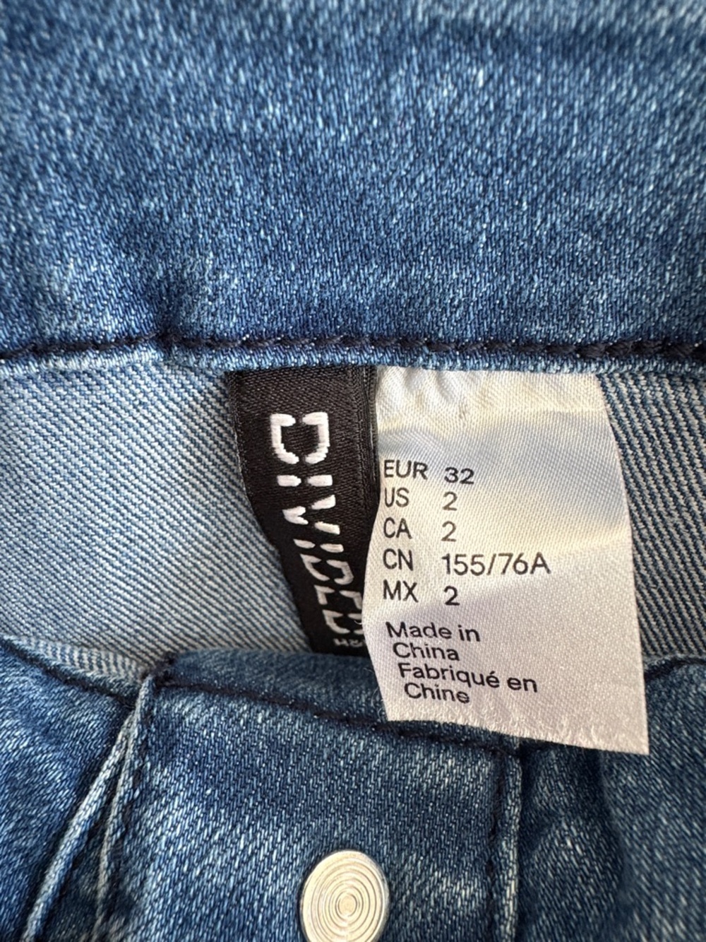 Divided Blue Denim Button-Front Mini Pinafore Dress - Picture 2 of 4